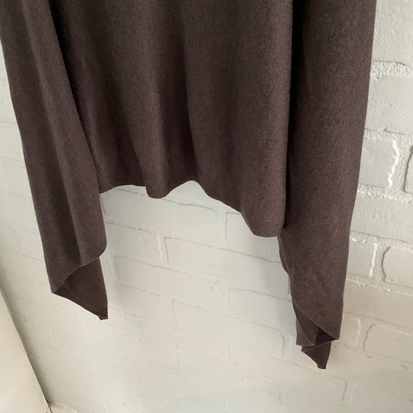 Anthropologie x Shae Knit Sweater vest Open Cardigan Brown Silk Cashmere Sz XS - Picture 11 of 12
